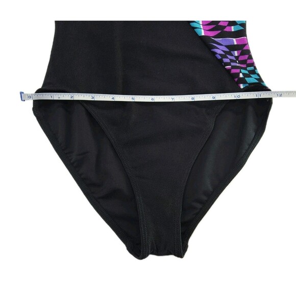 Gilda Marx Vintage High Neck Keyhole Geometric Dance Leotard Adult XS (Y/J) NWT - Picture 14 of 14